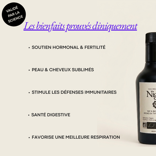 Huile de Nigelle (cumin noir) - Bio & Pressée à froid